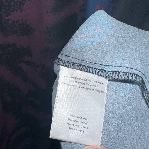 ModCloth Flared Long Sleeve Sheath Mini Dress Abstract Pattern Size Large Purple - Picture 6 of 8